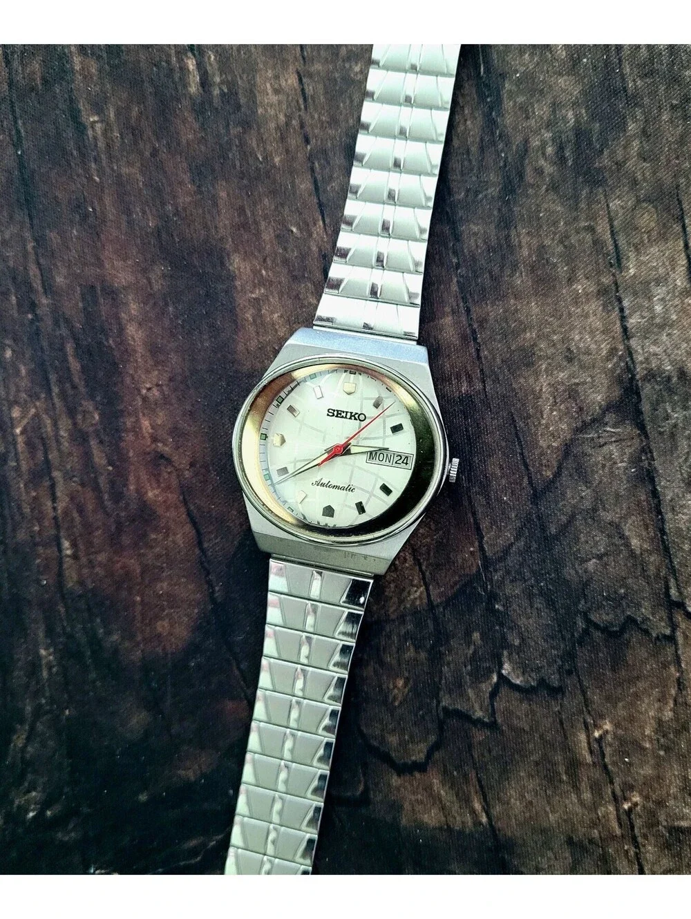 Rare Vintage Retro Seiko Geo Dial Date Mens Watch Exb Mod